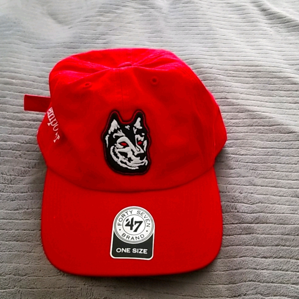 Red Northeastern baseball hat